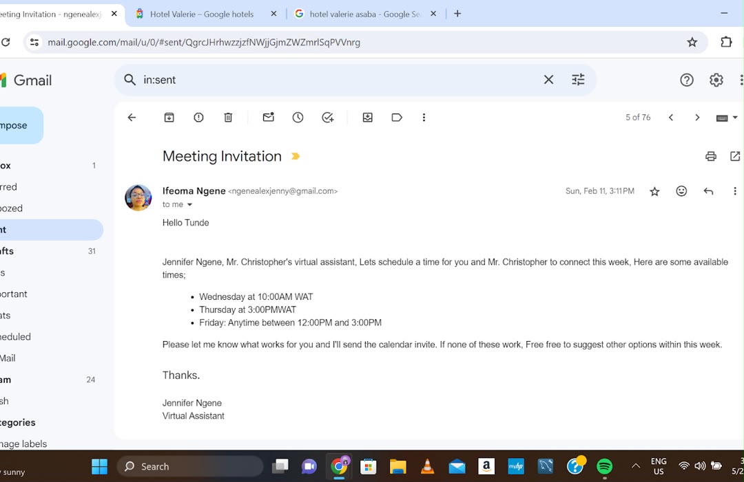 Appointment Scheduling example